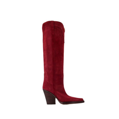 Shop Paris Texas El Dorado 100 Boots - Leather - Burgundy In Red