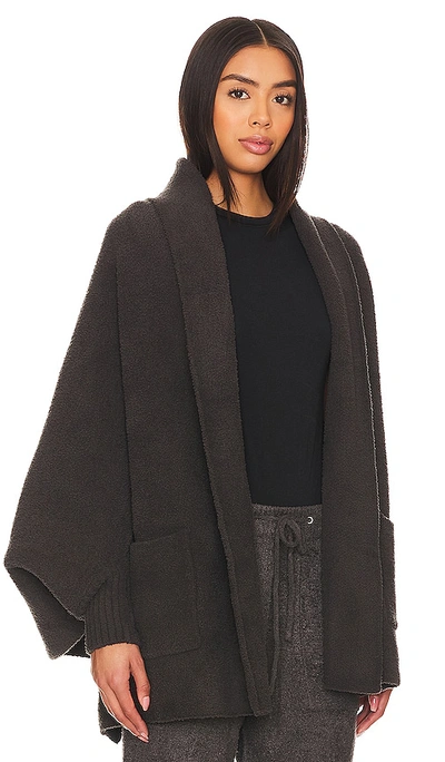 Shop Barefoot Dreams Cozychic Blanket Wrap In Carbon
