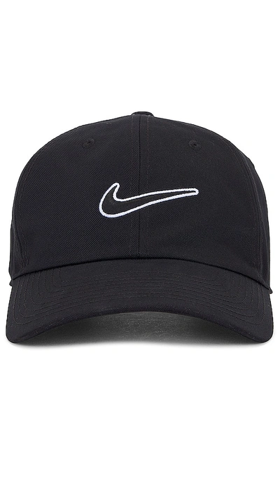 Shop Nike Club Unstructured Swoosh Cap In Black