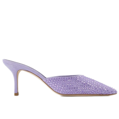 Shop Paris Texas Hollywood 75 Mules - Light Amethyst In White