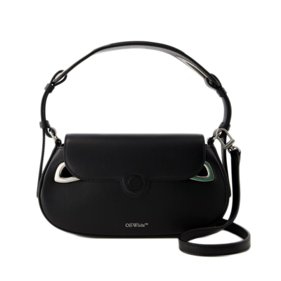 Shop Off-white Clam Hobo Bag - Leather - Black