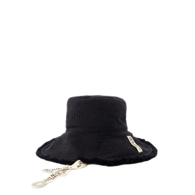 Shop Off-white Strings Over Bucket Hat - Cotton - Black