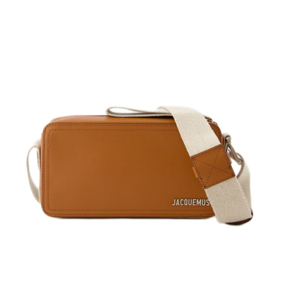 Shop Jacquemus Le Cuerda Horizontal Bag - Leather - Light Brown 2