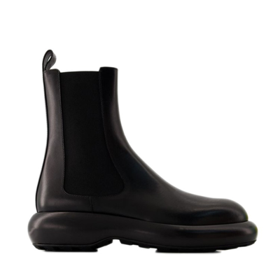 Shop Jil Sander Ankle Boots - Leather - Black