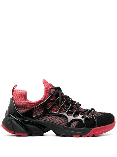 Shop 44 Label Group Multicolor Tech Nylon Low Sneakers In Red
