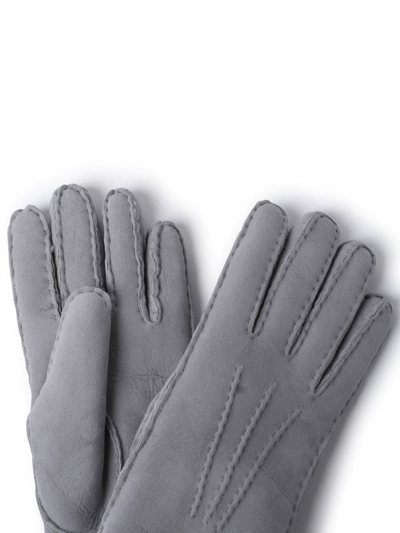 Shop Sofia Gants Pearl Grey Merino Gloves