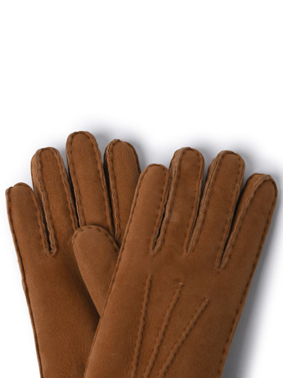 Shop Sofia Gants Hazelnut Merino Gloves In Beige