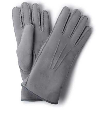 Shop Sofia Gants Pearl Grey Merino Gloves