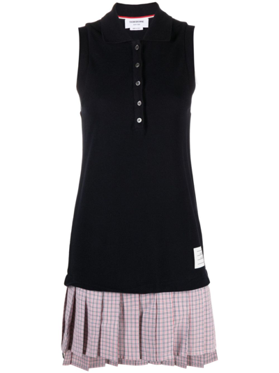 Shop Thom Browne Layered Polo Minidress - Women's - Cotton In Blue