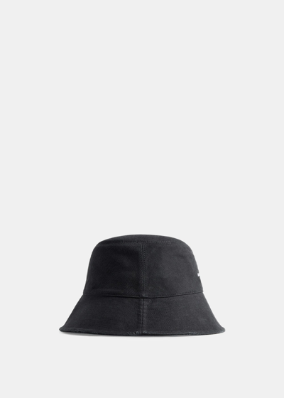 Shop Balenciaga Black Logo Embroidery Bucket Hat