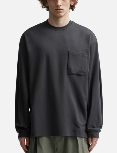 Shop Goopimade ® “g_model-01” 3d Long Sleeve Pocket T-shirt In Grey
