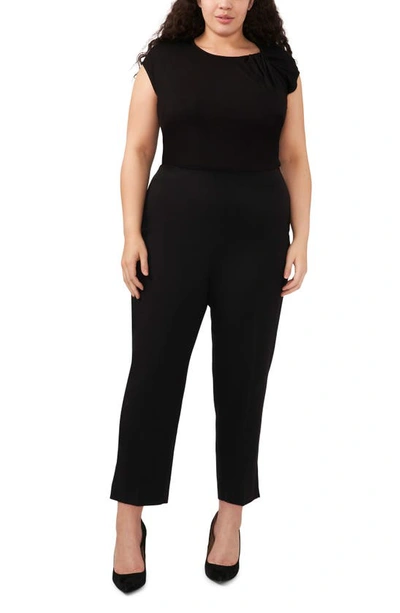 Halogen Twist Neck T-shirt In Rich Black