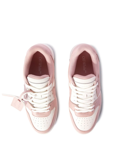 Shop Off-white Women Out Of Office Calf Leather Sneakers In 0130 White Pink