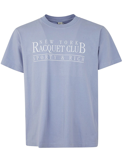 Shop Sporty &amp; Rich Ny Racquet Club T Shirt In Pink & Purple