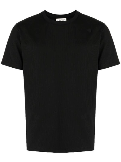 Shop Recto Men Sustainable Tech Jersey Round Neck T-shirt In Black