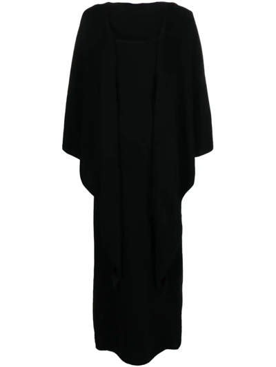 Shop Totême Toteme Women Cashmere Shawl Dress In 001 Black