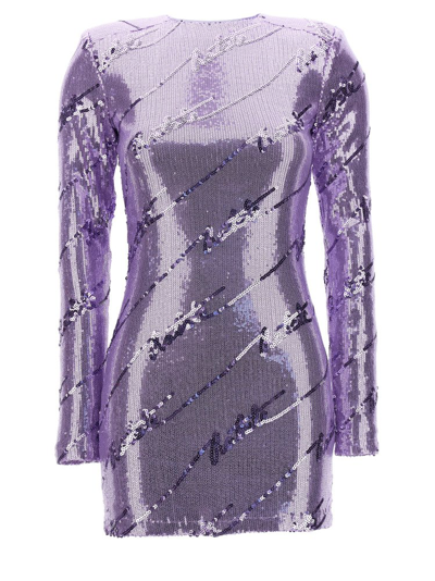 Shop Rotate Birger Christensen Rotate Sequin Embellished V In Purple