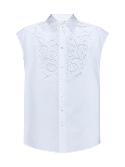 Shop P.a.r.o.s.h . Embroidered Sleeveless Shirt In White
