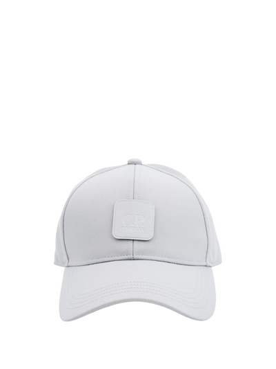 Shop C.p. Company Logo Patch Baseball Cap In Grey