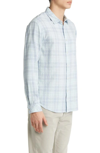 Rails Wyatt Cotton Melange Plaid Relaxed Fit Button Down Shirt In Bitter Melon Cloud Melange
