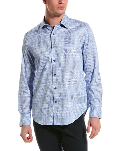 Shop Robert Graham Meisler Classic Fit Woven Shirt In Blue