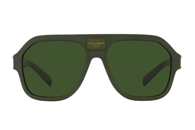 Shop Dolce & Gabbana Eyewear Aviator Sunglasses In Green
