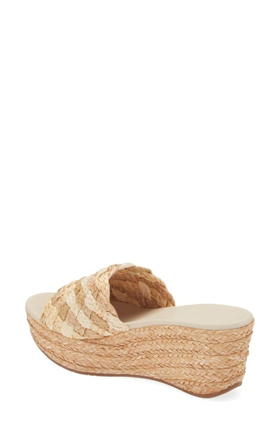 Chocolat Blu Yunis Sandal In Toast Multi Raffia