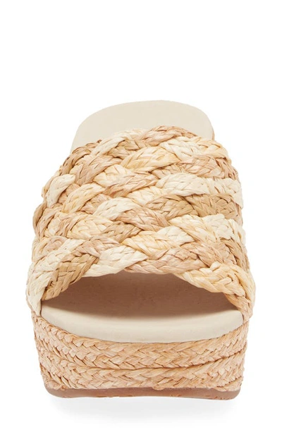 Chocolat Blu Yunis Sandal In Toast Multi Raffia
