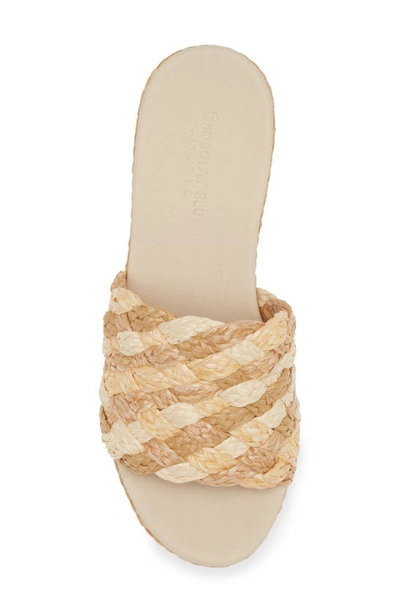Chocolat Blu Yunis Sandal In Toast Multi Raffia