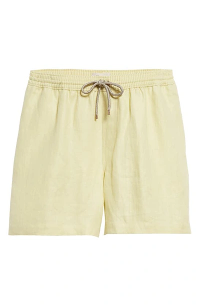 Shop Agnona Linen Drawstring Shorts In Sorbet