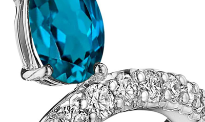 Shop Hueb Mirage Blue Topaz & Diamond 18k White Gold Ring