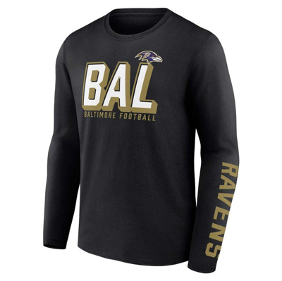 Shop Fanatics Branded Black/purple Baltimore Ravens Two-pack T-shirt Combo Set