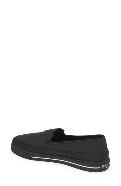 Shop Prada Cannes Slip-on Sneaker In Nero