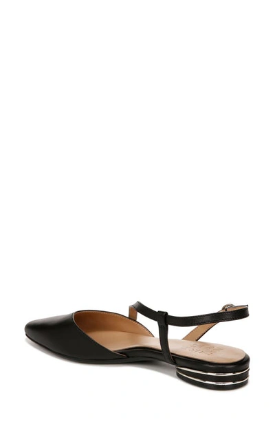 Shop Naturalizer Hawaii Pointed Toe Slingback Flat In Black Leather