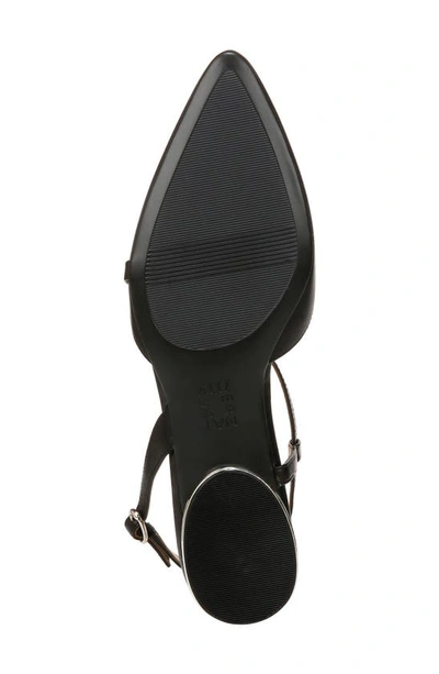 Naturalizer Hawaii Womens Leather Pointed Toe Slingbacks In Black Leather