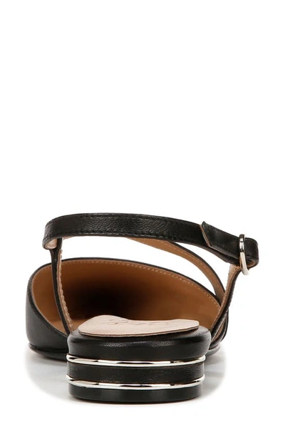 Naturalizer Hawaii Womens Leather Pointed Toe Slingbacks In Black Leather