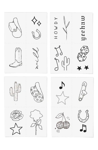 Shop Inked By Dani Disco Cowgirl Temporary Tattoos In Black