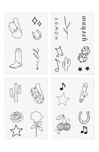 Inked By Dani Disco Cowgirl Temporary Tattoos In Black