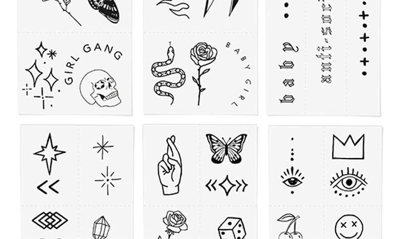 Shop Inked By Dani Bad Babe Temporary Tattoos In Black