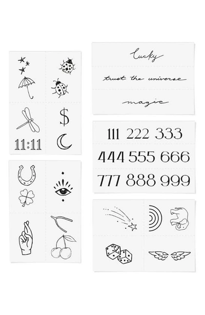 Shop Inked By Dani Lucky Girl Temporary Tattoos In Black