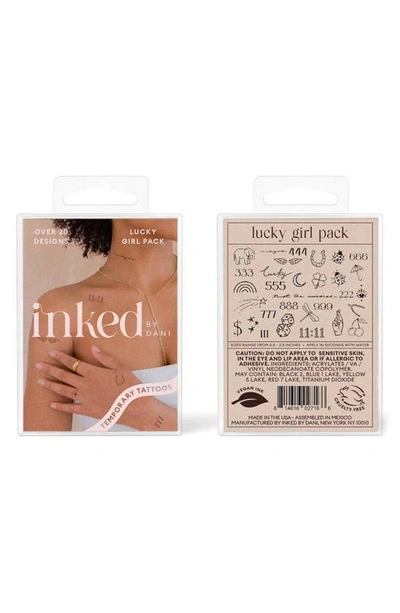 Shop Inked By Dani Lucky Girl Temporary Tattoos In Black