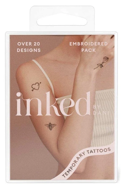 Shop Inked By Dani Embroidered Temporary Tattoos In Black