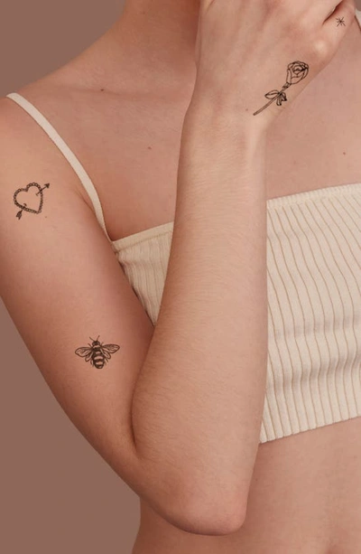 Shop Inked By Dani Embroidered Temporary Tattoos In Black