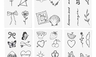 Shop Inked By Dani Heaven Sent Temporary Tattoo Pack In Black