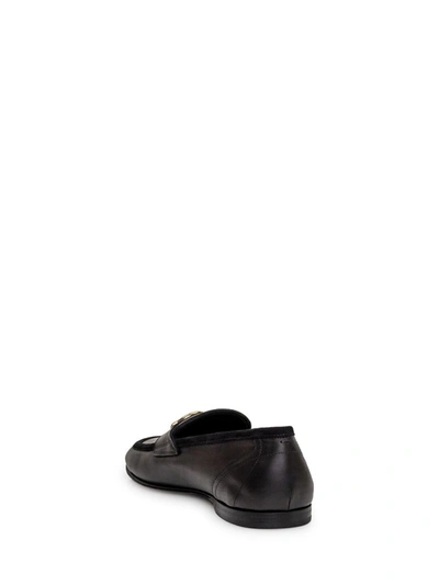 Shop Dolce & Gabbana Ariosto Leather Slipper In Black