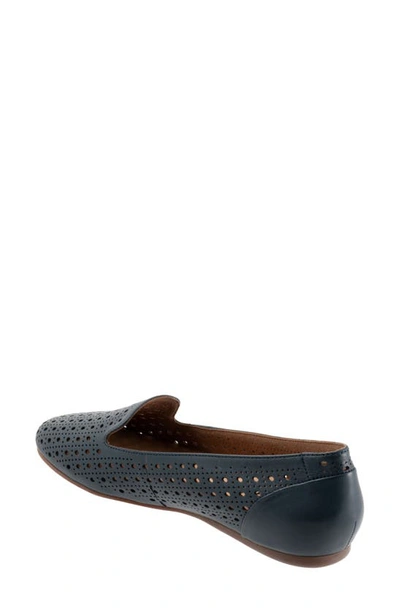 Shop Softwalk Shelby Perforated Loafer In Navy