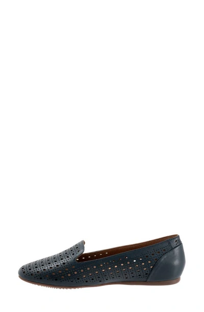 Shop Softwalk Shelby Perforated Loafer In Navy