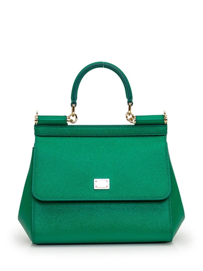 Shop Dolce & Gabbana Sicily Small Bag In Green
