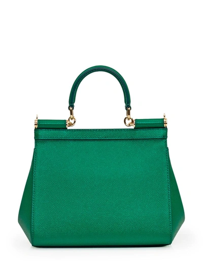Shop Dolce & Gabbana Sicily Small Bag In Green
