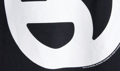 Shop Acne Studios Warped Logo Cotton Graphic Hoodie In Black